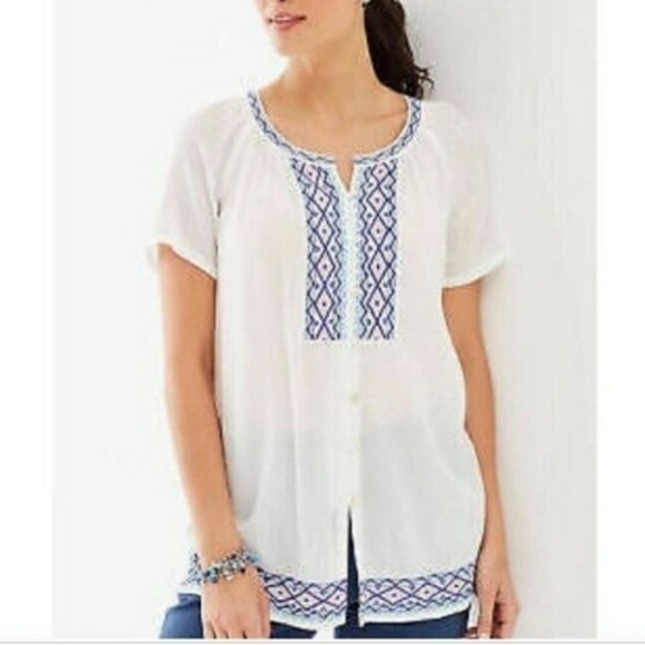 J.Jill peasant tunic top M - Picture 1 of 7